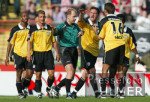 Fussball 2. Bundesliga: Oberhausen - Reutlingen, Proteste gegen SR