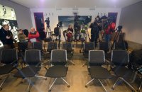 Fussball CHL&Atilde; Saison 12/13: Der Presseraum auf dem Trainingsgelaende des FCB an der Saebenerstrasse