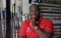 Eishockey; Goalie Fred Brathwaite (Adler Mannheim)