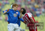 Fussball 1. Bundesliga Bayern-Rostock; Spielszene