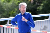 Eroeffnung Radbruecke Tuebingen; Tuebingens Oberbuergermeister Boris Palmer (Die Gruenen)