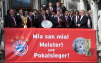 Fussball: FC Bayern feiert zum Saisonabschluss auf dem Marienplatz