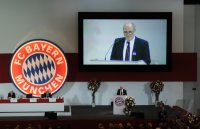 Fussball 1. Bundesliga : Praesident Uli Hoeness (FC Bayern Muenchen)