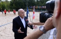 Beachsoccer Nationalteam von Tahiti besucht die FIFA