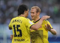 Fussball 1. Bundesliga 2011/2012:  Mats Hummels , Florian Kringe (v. li. Borussia Dortmund)