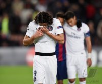 Fussball CHL  Saison 2014/2015: Enttaeuschung; Edinson Cavani (Paris Saint-Germain)
