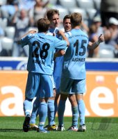 2. Fussball Bundesliga:  Daniel Halfar , Manuel Schaeffler , Benjamin Lauth, Stefan Aigner  (v.li., 1860 Muenchen)