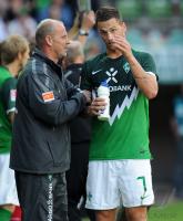 Fussball: 1. Bundesliga Saison 2010/2011: SV Werder Bremen, SCHAAF und ARNAUTOVIC