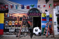 Fussball FIFA WM 2026; Schmuckbild Vorbreitungen Public Viewing in New Jersey