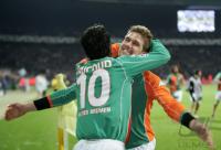Fussball CL: Bremen - Turin, jubel Bremen n. 3:2