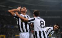 FUSSBALL  International CHL 09/10 : David Trezeguet MIT Claudio Marchisio (v.li., Juve)