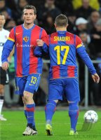 Fussball CHL  Saison 2011/2012: Alexander Frei, Xherdan Shaqiri  (v. li., FC Basel)
