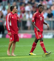 Fussball 1. Bundesliga, Saison 2011/2012:  Franck Ribery , David Alaba (v. li., FC Bayern Muenchen)