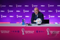 FUSSBALL WM 2022 Eroeffnung Pressekonferenz: FIFA Praesident Gianni Infantino (Schweiz)