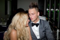 Fussball, 1. Bundesliga Saison 2012/2013: Marko Arnautovic posiert mit Ehefrau Sarah