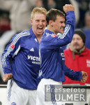 Fussball DFB Pokal: Schalke - Hannover, JUBEL N. 2:1