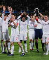 FUSSBALL  International CHL 09/10 : JUBEL ALABA (FC Bayern  Muenchen)