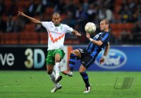 Fussball Champions League  Saison 2010/2011: Wesley (li, SV Werder Bremen)  gegen Wesley Sneijder  (re, Inter)