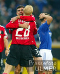 Fussball 1. Bundesliga: Schalke - Leverkusen, jubel Leverkusen