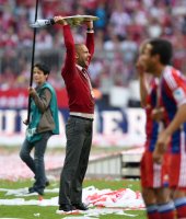 Fussball, 1. Bundesliga  Saison 13/14: JUBEL Trainer Pep Guardiola (FC Bayern Muenchen)
