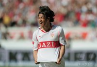 Fussball 1. Bundesliga 10/11 :  JUBEL  Shinji Okazaki (VfB Stuttgart)