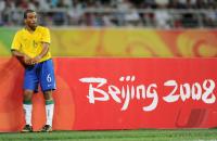 FUSSBALL  Olympia 2008   Viertelfinale  Maenner   Brasilien - Kamerun