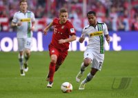 Fussball 1. Bundesliga  Saison 2015/2016: FC Bayern Muenchen - Borussia Moenchengladbach