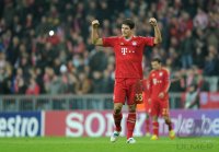 Fussball CHL Saison 2011/2012: JUBEL Mario Gomez (FC Bayern Muenchen)