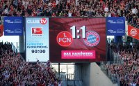 Fussball 1. Bundesliga : Anzeigentafel mit dem Endstand