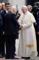 Rom, Staatschef Napolitano (Italien) empfaengt Papst Franziskus