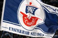 Fussball 1. Bundesliga: Fahne vom FC Hansa Rostock