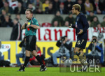 FUSSBALL 1. Bundesliga   VfB Stutgart 2-0 1860 Mnchen  Gelb-Rot fr Fernando