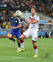 FUSSBALL WM 2014 FINALE: TOR zum 1-0 Mario Goetze (Deutschland)