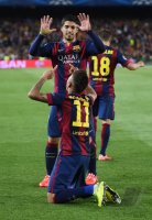 Fussball CHL 14/15 Halbfinale: JUBEL FC Barcelona