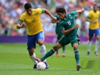 FUSSBALL Olympia 2012 FINALE: Brasilien - Mexiko