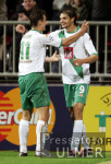 Fussball UCL, Bremen - Valencia, JUBEL KLOSE und CHARISTEAS