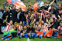 FUSSBALL UEFA SUPERCUP :  Atletico  JUBEL mit dem POKAL