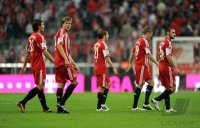 Fussball 1. Bundesliga Saison 2010/2011: Mario Gomez, Holger Badstuber, Philipp Lahm, Toni Kroos, Diego Contento (v.li., FC Bayern Muenchen)