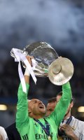 Fussball Champions League Finale 2017: JUBEL Torwart Keylor Navas (Real Madrid)
