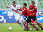 Fussball DFB-Pokal: Leverkusen (A) - Stuttgart, Zweikampf