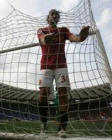 FUSSBALL SERIE A: Luca Toni (AS Rom)  John Arne Riise (AS Rom)