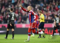 Fussball 1. Bundesliga Saison 14/15: JUBEL Arjen Robben (FC Bayern Muenchen)