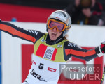 SKI   Weltcup Riesentorlauf Damen Lienz - Jubel Ertl ueber Platz 4