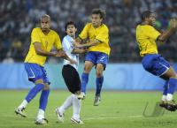 FUSSBALL  Olympia 2008   Halbfinale  Maenner   Argentinien - Brasilien