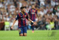 Fussball Primera Division El Clasico 14/15: Enttaeuschung Neymar (Barca)