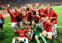 Fussball CHL  FINALE 2008  JUBEL Manchester mit CHL Pokal