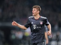 Fussball Champions League  Saison 2010/2011: JUBEL Thomas Mueller (FC Bayern Muenchen)