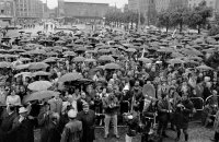 Fussball 1. Bundesliga Saison 1968/1969: Empfang FC Bayern am Viktualienmarkt