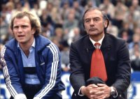 Fussball Uli Hoeness, Pal Csernai (FC Bayern)