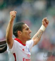 Fussball 1. Bundesliga : JUBEL nach dem Tor zum 1:3 Paolo Guerrero (Hamburger SV)